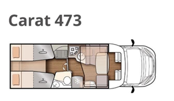 Plattegrond van de Strand camper van Camperworld